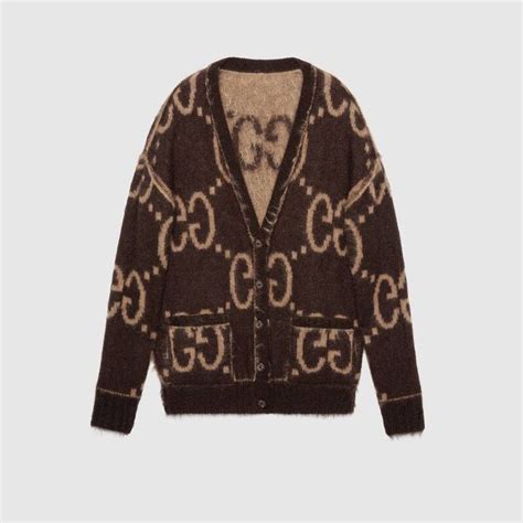 gucci black and white cardigan|Gucci reversible cardigan.